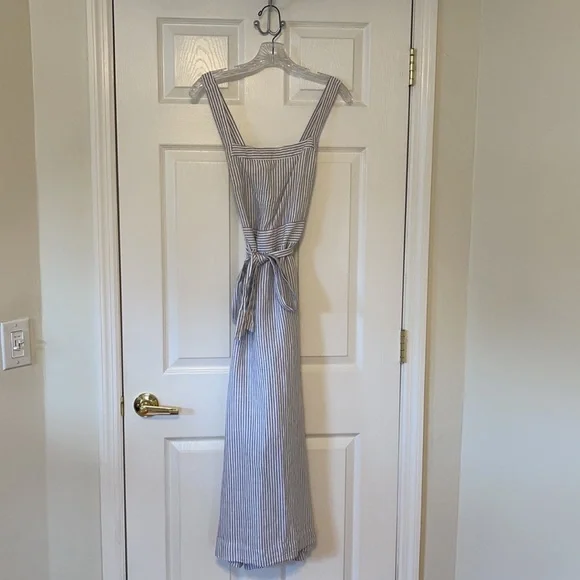 AYR Blue and White Striped Midi Dress - Picture 7 of 8